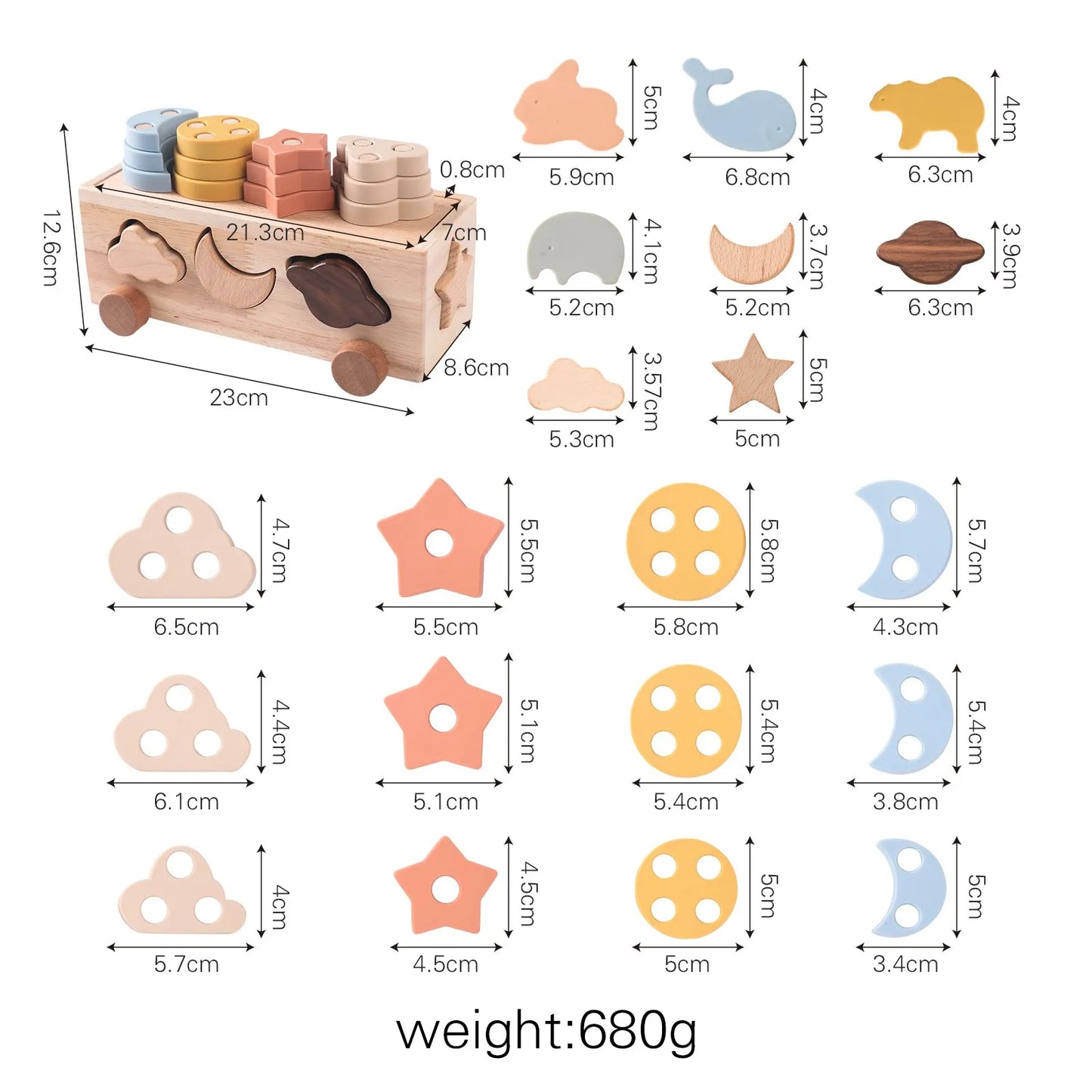 Wooden Montessori Toy Car