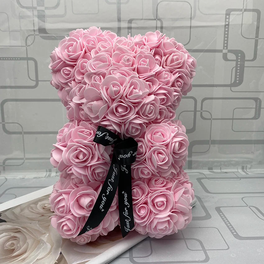 Luxurious Bear of Roses, artificial Christmas Valentine Gift