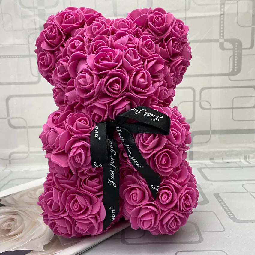 Luxurious Bear of Roses, artificial Christmas Valentine Gift