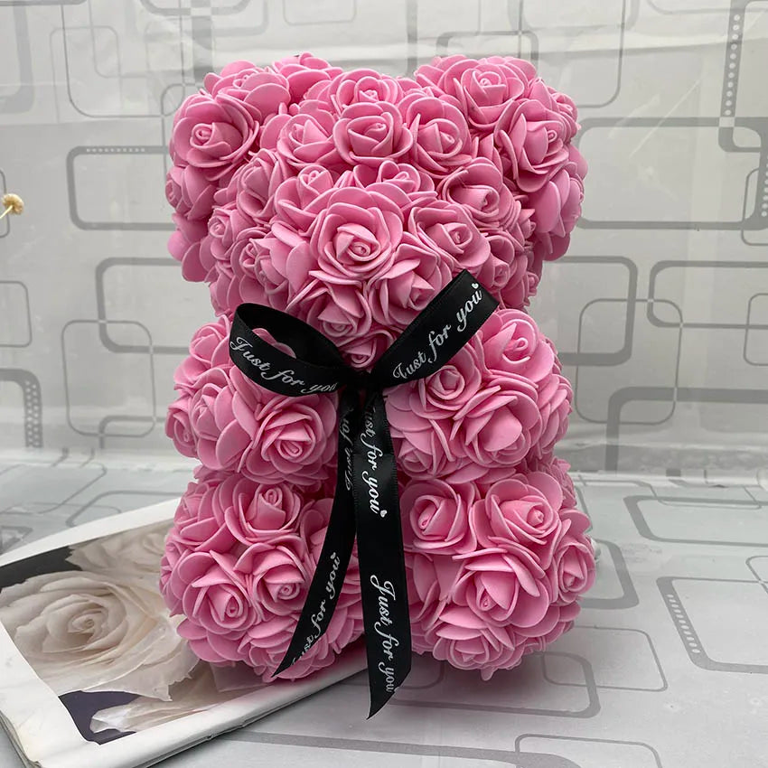 Luxurious Bear of Roses, artificial Christmas Valentine Gift