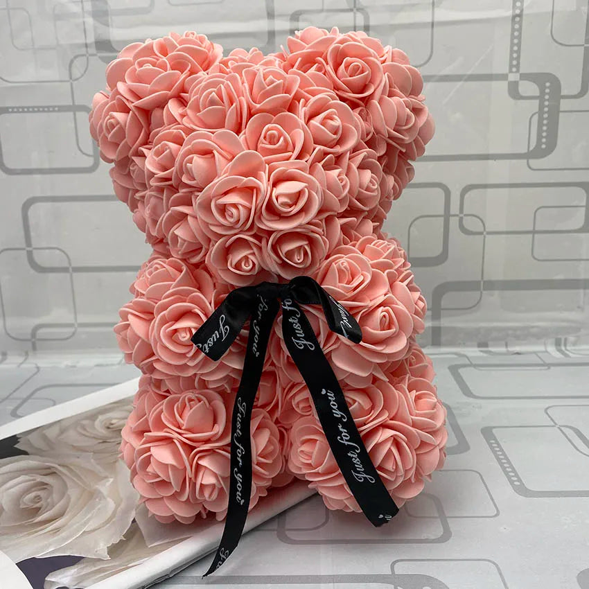 Luxurious Bear of Roses, artificial Christmas Valentine Gift