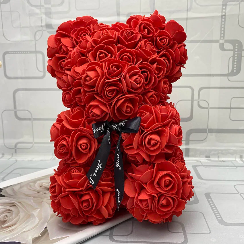 Luxurious Bear of Roses, artificial Christmas Valentine Gift