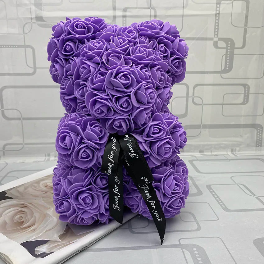 Luxurious Bear of Roses, artificial Christmas Valentine Gift