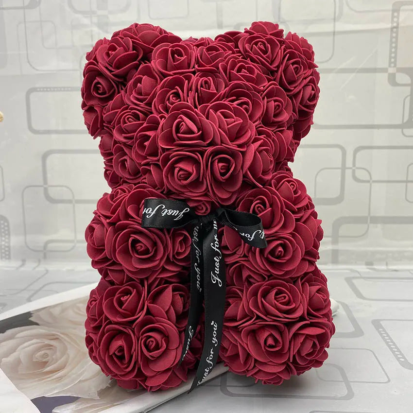 Luxurious Bear of Roses, artificial Christmas Valentine Gift