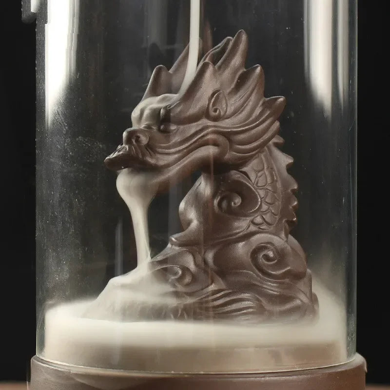 Fashion Auspicious Dragon Backflow Incense Burner With 20pcs