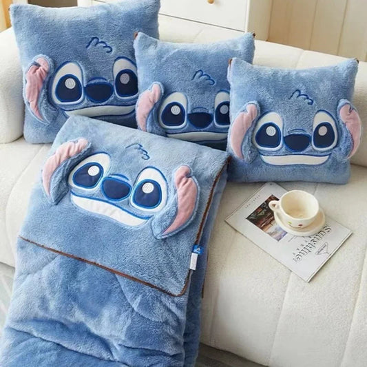 Disney Stitch Throw Pillow Blankets Two in One